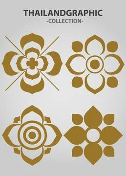 Vector element ethnic decorative ornament ethnic thai illustration Stock Illustration