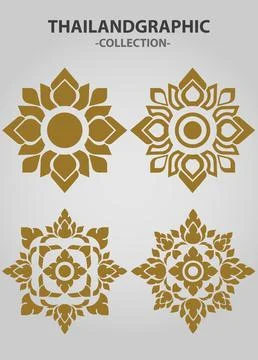 Vector element ethnic decorative ornament ethnic thai illustration Stock Illustration