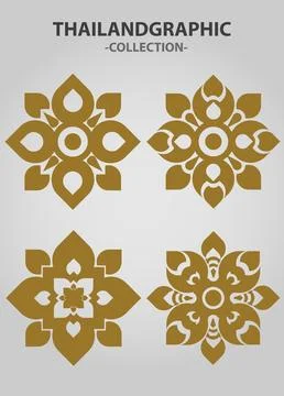 Vector element ethnic decorative ornament ethnic thai illustration Stock Illustration