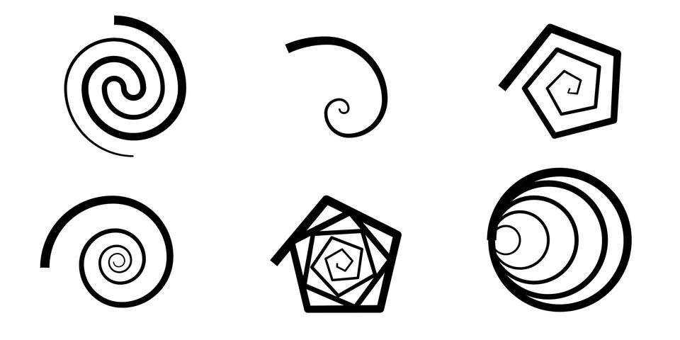 Vector element of spiral line Stock Illustration