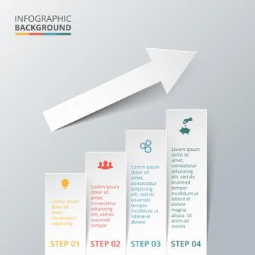 Vector elements with arrow for infographic. Illustrazione stock