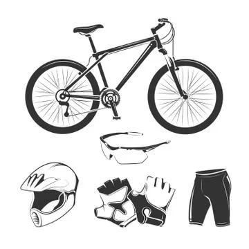 Vector elements for bicycle or bike shop Stock Illustration