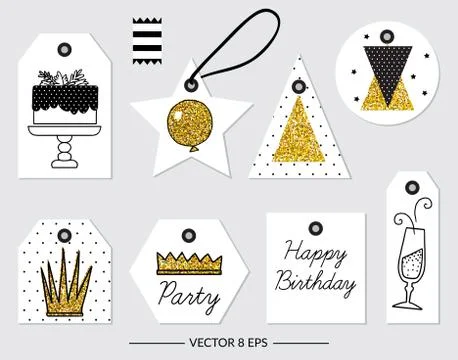Vector. Elements for Birthday, party, wedding Stock Illustration