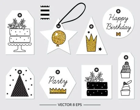 Vector. Elements for Birthday, party, wedding Stock Illustration