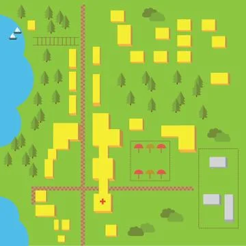 Vector elements for easy creating maps Stock Illustration