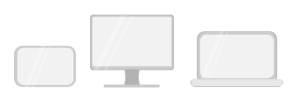 Vector elements of gadgets for online training and courses, digital classroom Stock Illustration