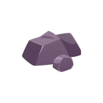 Vector elements include gray cobblestones and rocky surfaces isolated on a white Stock Illustration