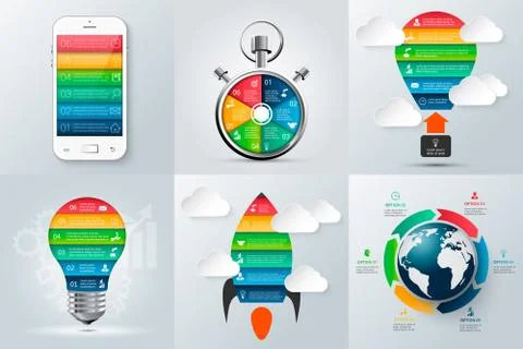 Vector  elements for infographic. Stock Illustration