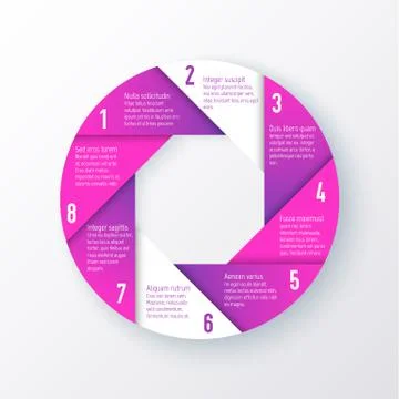 Vector elements for infographics. Template of a pie chart Illustrazione stock