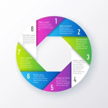 Vector elements for infographics. Template of a pie chart Illustrazione stock