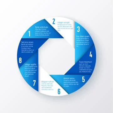 Vector elements for infographics. Template of a pie chart Stock Illustration