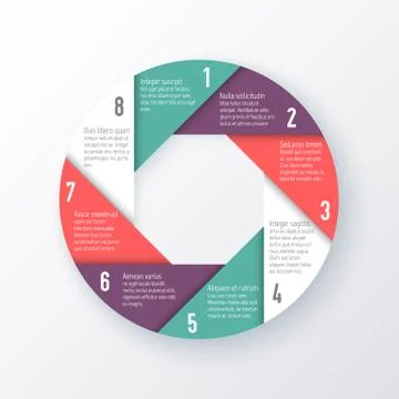 Vector elements for infographics. Template of a pie chart Illustrazione stock