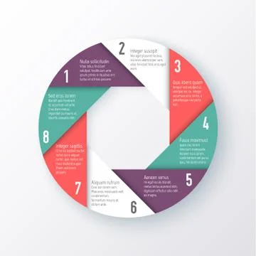 Vector elements for infographics. Template of a pie chart Stock Illustration
