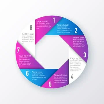 Vector elements for infographics. Template of a pie chart Stock Illustration