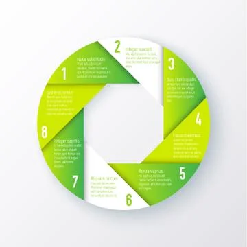 Vector elements for infographics. Template of a pie chart Illustrazione stock
