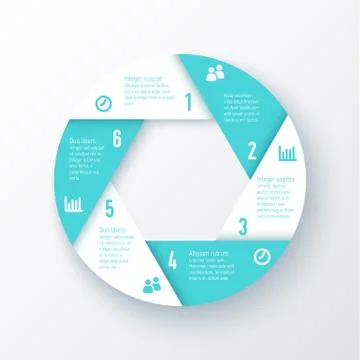 Vector elements for infographics. Template of a pie chart 스톡 일러스트