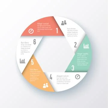Vector elements for infographics. Template of a pie chart 库存插图