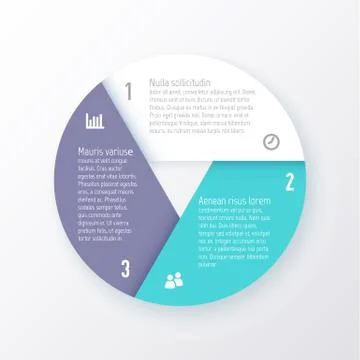 Vector elements for infographics. Template of a pie chart Illustrazione stock