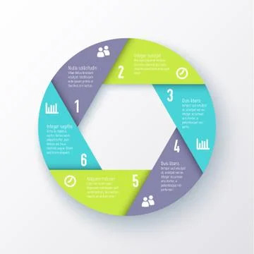 Vector elements for infographics. Template of a pie chart Illustrazione stock