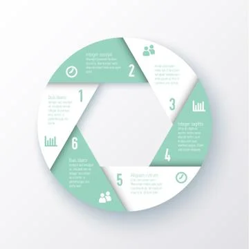 Vector elements for infographics. Template of a pie chart Illustrazione stock
