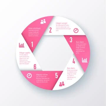 Vector elements for infographics. Template of a pie chart Stock Illustration