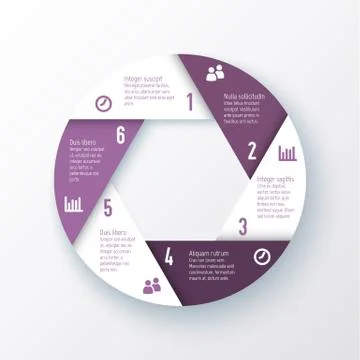 Vector elements for infographics. Template of a pie chart Illustrazione stock