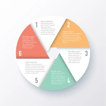 Vector elements for infographics. Template of a pie chart Stock Illustration