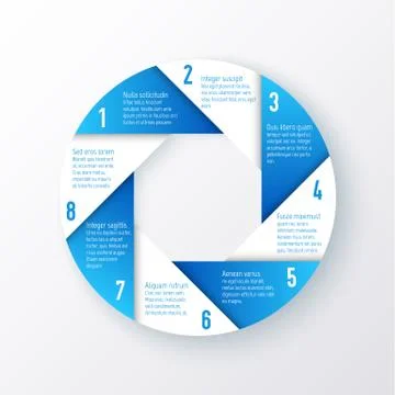 Vector elements for infographics. Template of a pie chart Illustrazione stock
