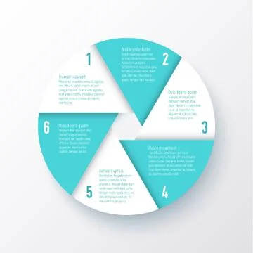 Vector elements for infographics. Template of a pie chart Stock Illustration