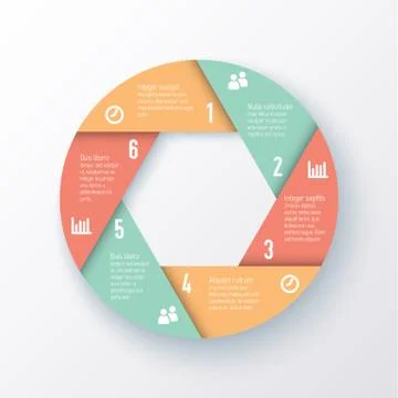 Vector elements for infographics. Template of a pie chart 스톡 일러스트