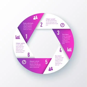 Vector elements for infographics. Template of a pie chart 스톡 일러스트