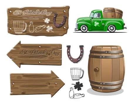 Vector elements set for Beer festival designs Stock Illustration