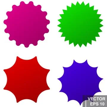 Vector elements. Stickers for text. Isolated on white background. Ilustração Stock