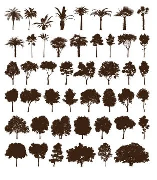 Vector elements trees Stock Illustration