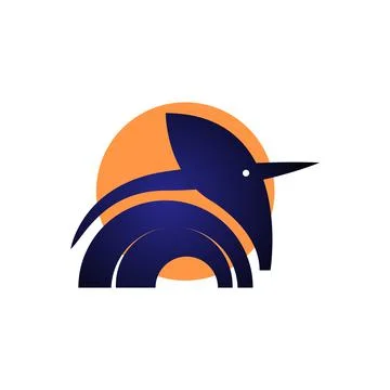 Vector elephant in gradient style. Digital art Stock Illustration