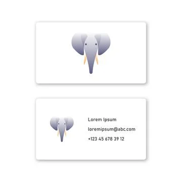 Vector elephant in gradient style . Editable illustration Stock Illustration