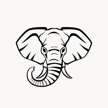 Vector Elephant head Stock Illustration