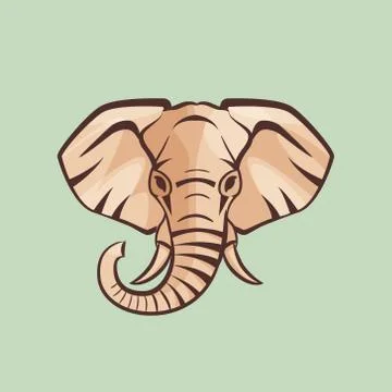 Vector Elephant portrait Stock Illustration