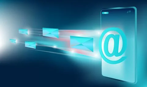 Vector of an Email message service on a  smartphone Stock Illustration