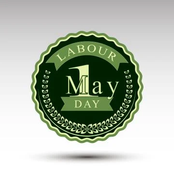 The vector emblem for labour day Stock Illustration