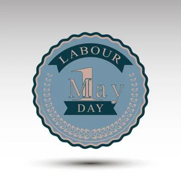 The vector emblem for labour day Stock Illustration