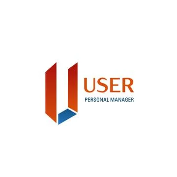Vector emblem personal manager Illustrazione stock