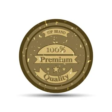 The vector emblem premium quality Stock Illustration
