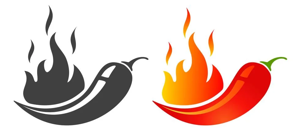 Vector emblems jalapeno or chilli peppers Stock Illustration