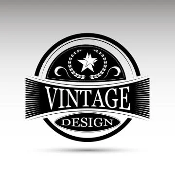 The vector emblem.Vintage design Stock Illustration