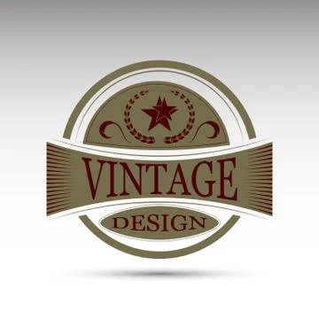 The vector emblem.Vintage design Stock Illustration