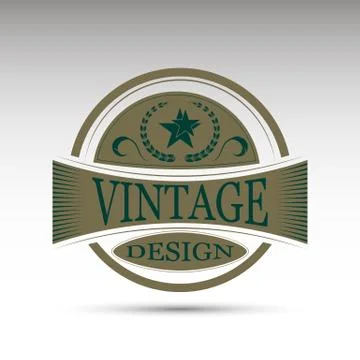 The vector emblem.Vintage design Stock Illustration