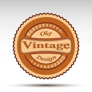 The vector emblem.Vintage design Stock Illustration