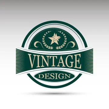 The vector emblem.Vintage design Stock Illustration
