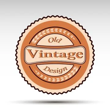 The vector emblem.Vintage design Stock Illustration